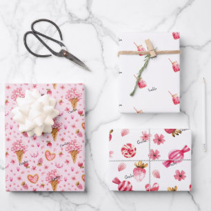 WP   Noms 3 Feuilles de papier d'emballage Valenti