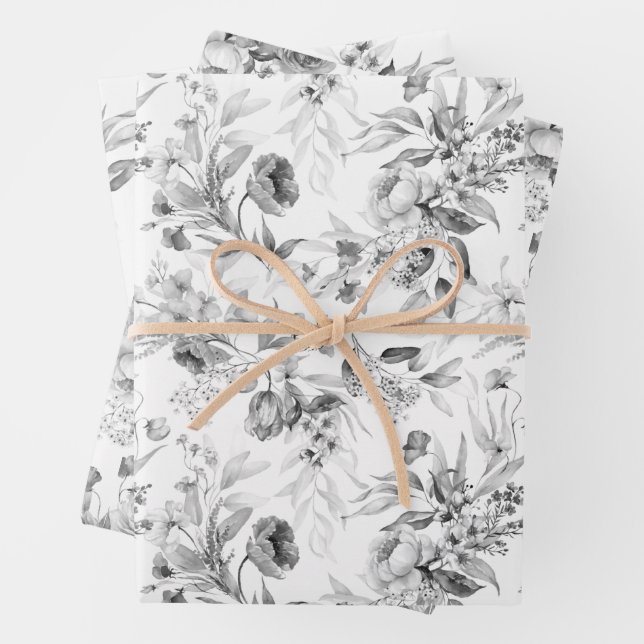 WP | Sm Print, Dutch Still Life Floral Art, (3) Geschenkpapier Set (Beispiel)