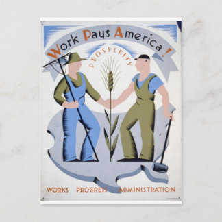 WPA - Arbeiten für Amerika Postkarte