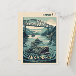 WPA Arkansas White River Postkarte