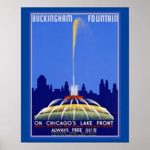 WPA Buckingham Fountain Chicago Poster