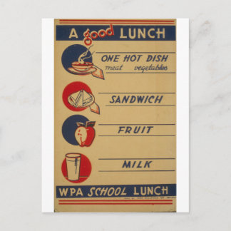 WPA - Ein gutes Mittagessen Postkarte