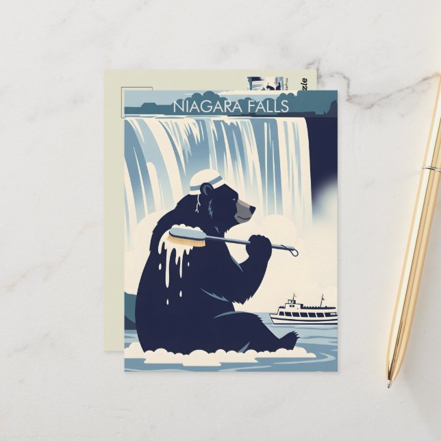 WPA-Kunst Niagara Falls Postkarte (Vorderseite/Rückseite Beispiel)