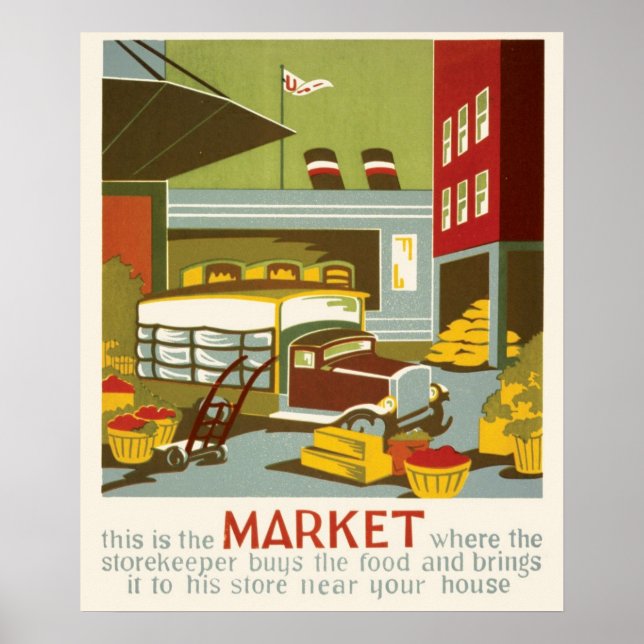 WPA-Poster-Markt Poster (Vorne)
