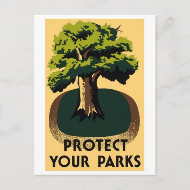 WPA-Postkarte für Nationalparks Postkarte (Vorderseite)