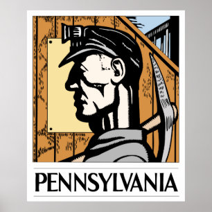 WPA REDUX PENN COAL MINER POSTER