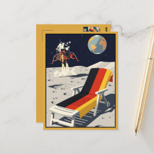 WPA-Stil humorvoll deutschlandthematisch Postkarte