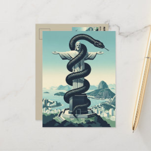 WPA-Stil Rio de Janeiro Postkarte