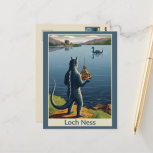 WPA Ungeheuer von Loch Ness Lustig Postkarte