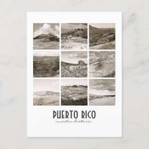 WPA Vintage Collage Puerto Rico Postkarte