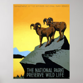 WPA Vintage Nationalparks Naturschutzgebiete Poster