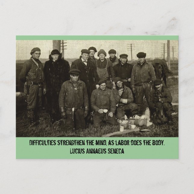 WPA Winter Work Crew Postkarte (Vorderseite)