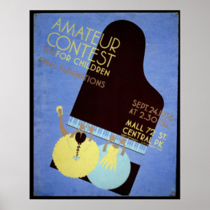 WPAamateurmusik-Wettbewerb für Kinder 1936 Poster