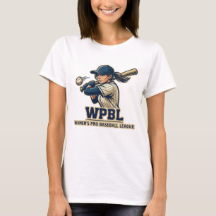 WPBL Womens Pro Baseball League Maskottchen-Design T-Shirt