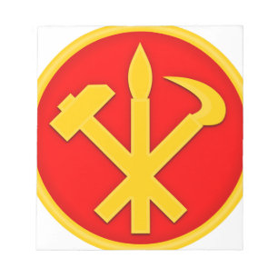 WPK Arbeitskraft-Party von Emblem Koreas DPRK Notizblock