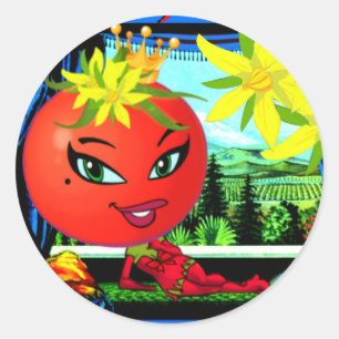 WQ AUFKLEBER #2: Königin-freche Tomate