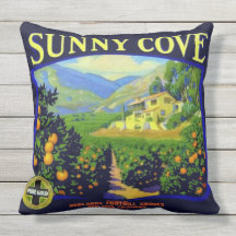 WQ KISSEN LG : Sunny Cove Oranges Kistenetikett.
