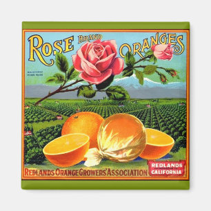 WQ MAGNET: Rosen-und Orangen-Kisten-Aufkleber Magnet