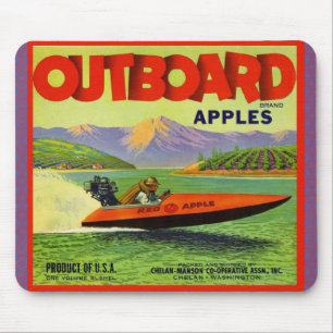 WQ MAUSUNTERLAGE:  Außenbordäpfel - See Chelan Mousepad