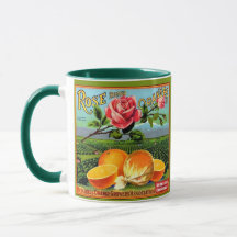 WQ MUG TASSE : Orangen-Kistenetikett 3