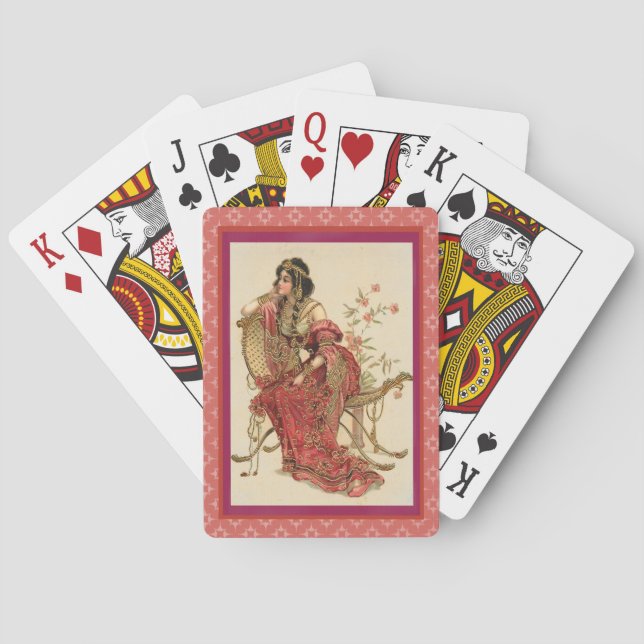 WQ PLAYCARDS : Lady in Pink Spielkarten (Rückseite)