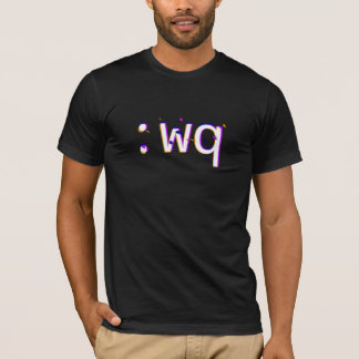 wq Rett und Beenden Funny Programmer T-Shirt