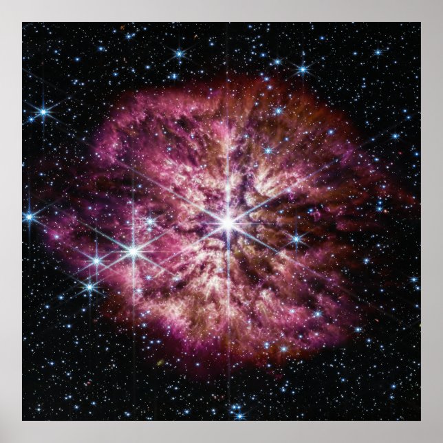 WR 124 Star & Nebula | Helle Sterne | JWST Poster (Vorne)
