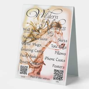 WR Fine Art America/Zazzle Table Top Sign Tischaufsteller