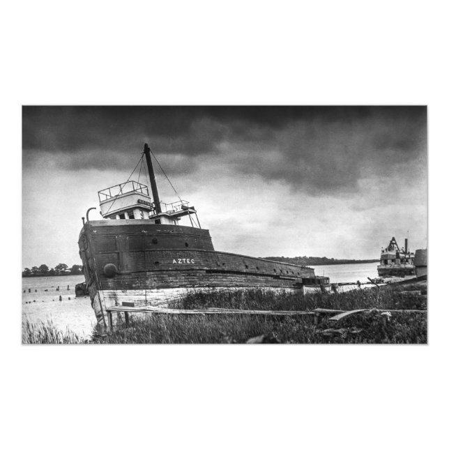 Wrack der Steamer Aztec aus den Großen Seen Fotodruck (Vorne)