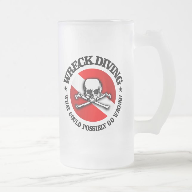 Wrack Diving (Skull) Mattglas Bierglas (Rechts)