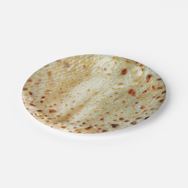 Wracken Sie Ihren Tisch in der Liebe Lefse Pappteller (Schrägansicht)