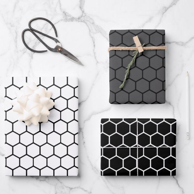 Wrackpapier für Grauwabenwabenkörper Geschenkpapier Set (Vorderseite)