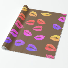 Wrackpapier ihre Lippen Geschenkpapier