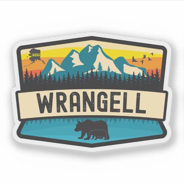 Wrangell, Alaska Aufkleber (Vorderseite)