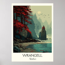 Wrangell Alaska Küstenwald Felsen