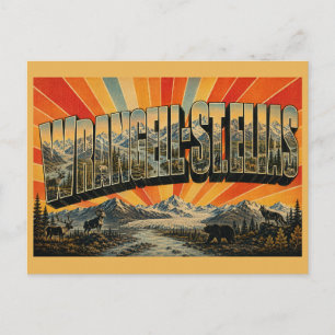 Wrangell-St. Elias Alaska Berg Gletscher Kunst Postkarte