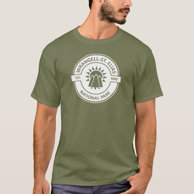 Wrangell-St. Elias National Park Sun Trees T-Shirt (Vorderseite)