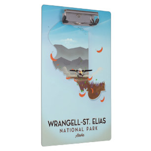 Wrangell-St. Elias Nationalpark Alaska Plakat Klemmbrett