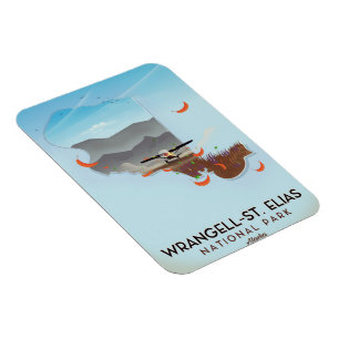 Wrangell-St. Elias Nationalpark Alaska Plakat Magnet