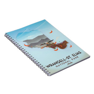 Wrangell-St. Elias Nationalpark Alaska Plakat Notizblock