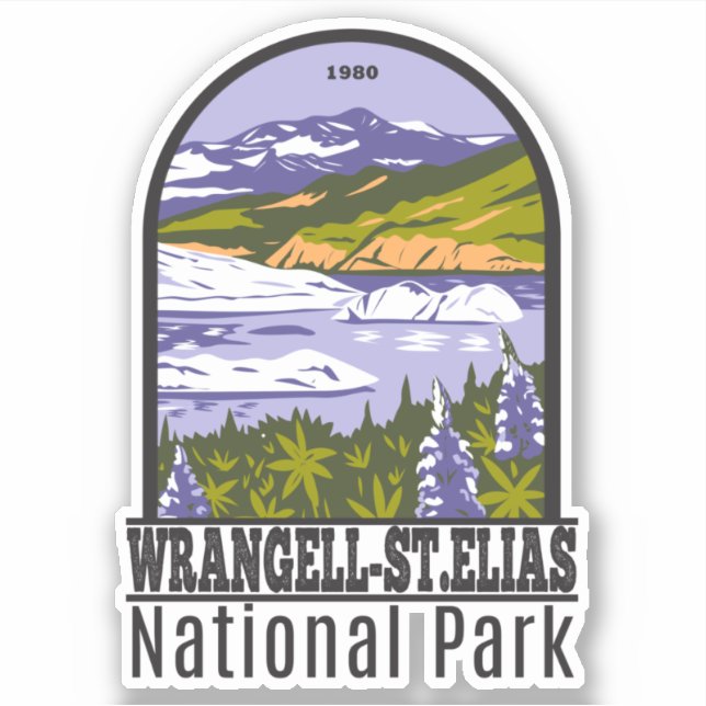 Wrangell St Elias Nationalpark Nizina Aufkleber (Vorderseite)