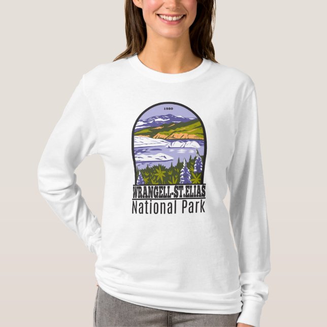 Wrangell St Elias Nationalpark Nizina Lago Alaska T-Shirt (Vorderseite)