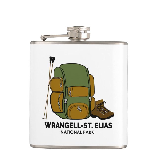 Wrangell-St. Elias Nationalpark Rucksack Flachmann (Vorderseite)