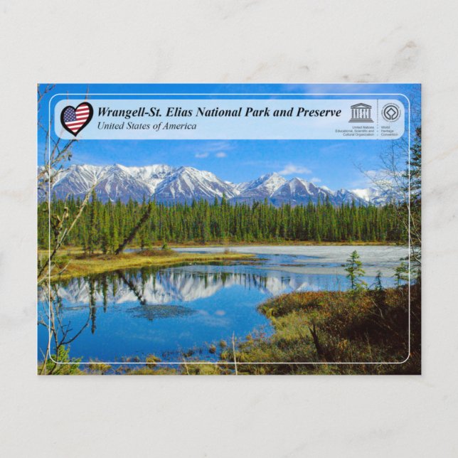 Wrangell-St. Elias Nationalpark und Erhaltung Postkarte (Vorderseite)