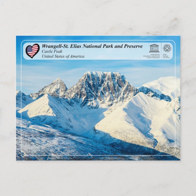 Wrangell-St. Elias Nationalpark und Erhaltung Postkarte (Vorderseite)