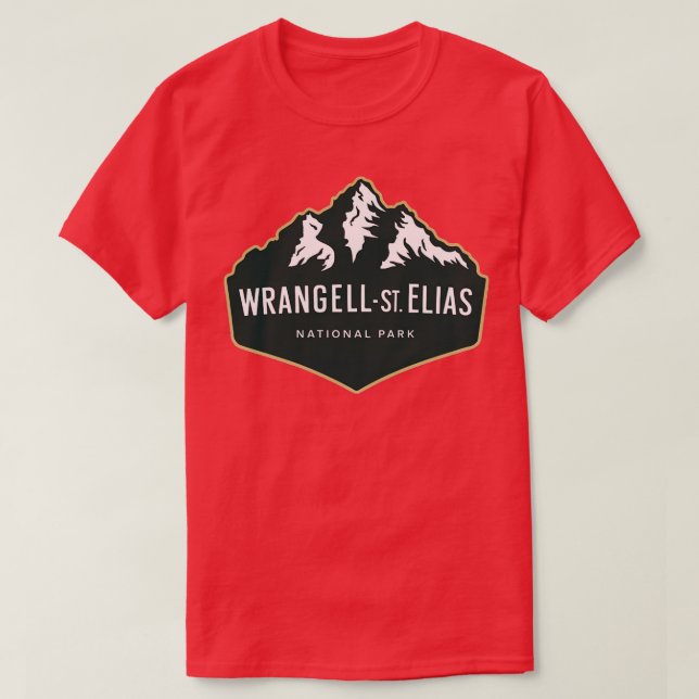 WrangellSt Elias Nationalpark Abzeichen TShirt (Design vorne)
