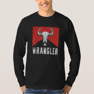 Wranglers Bullenschädel Country-Musik Leopardkuh S T-Shirt