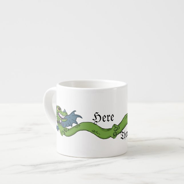 Wrap Around Dragon ~ Spezial-Tasse Espressotasse (Vorderseite Links)