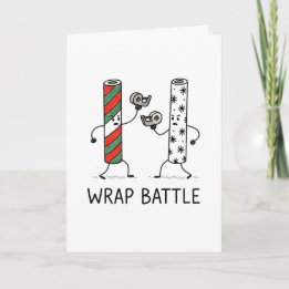 Wrap Battle - Funny Christmas Card Feiertagskarte