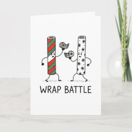 Wrap Battle - Funny Christmas Card Feiertagskarte